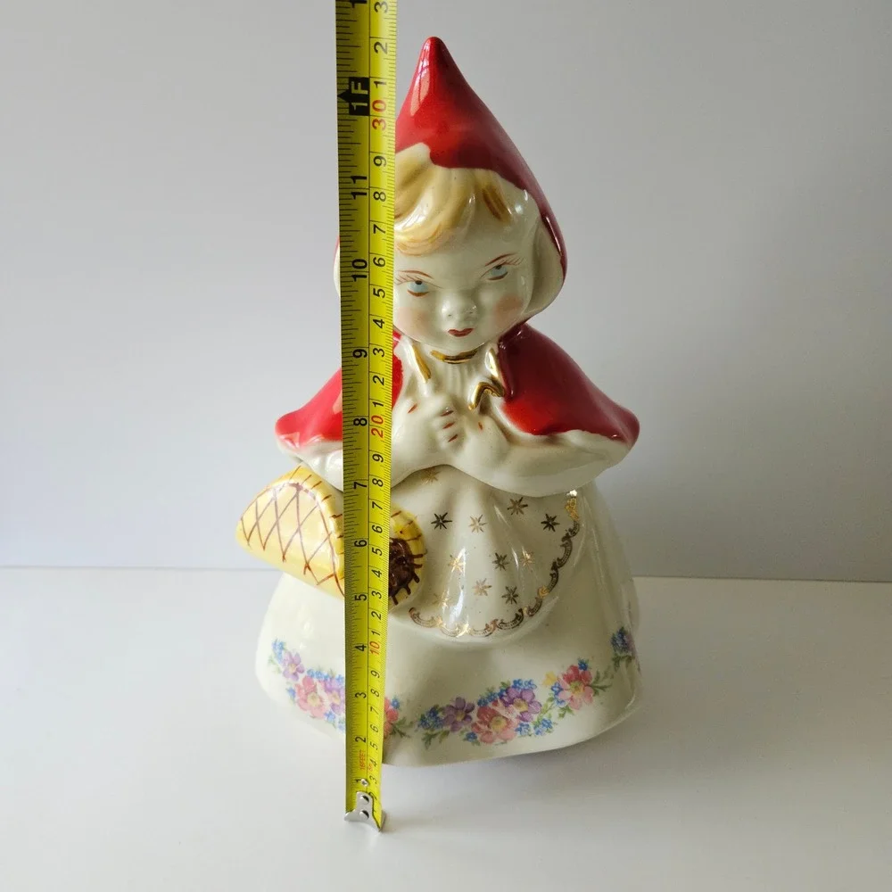 Hull Pottery Little Red Riding Hood Cookie Jar Porcelain *BROKEN*REPAIRED*READ*